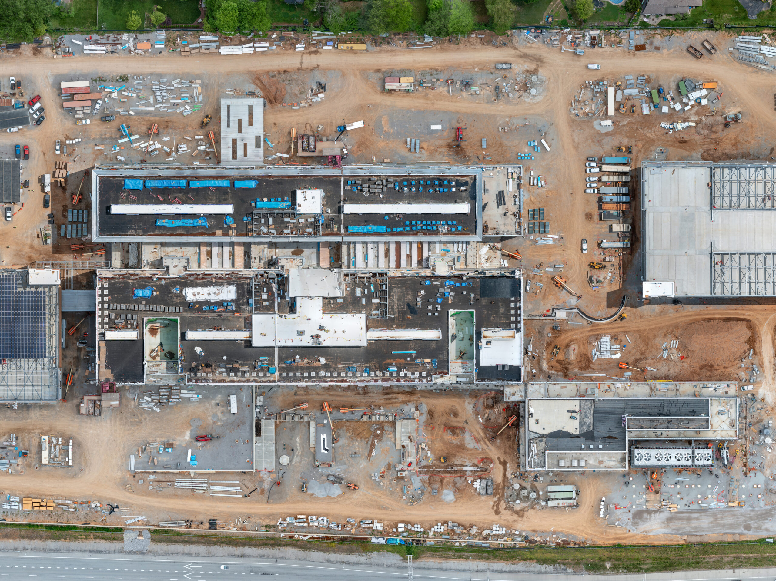 Drone mapping in progress over a Kentucky construction site